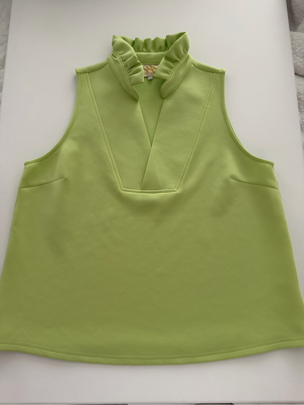 SSYS lime green Peyton scuba top